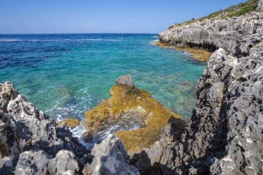 Kefalonia ada sahilleri ve manzara, Yunanistan