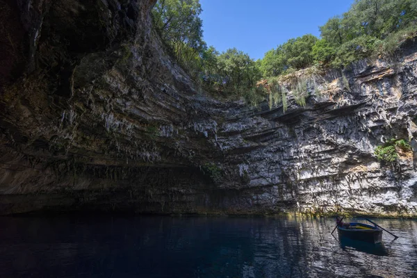 Меліссані печери в Kefalonia острів Греції — стокове фото