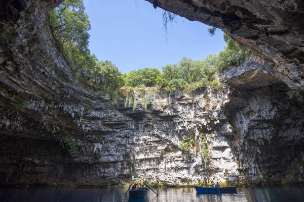 Меліссані печери в Kefalonia острів Греції — стокове фото