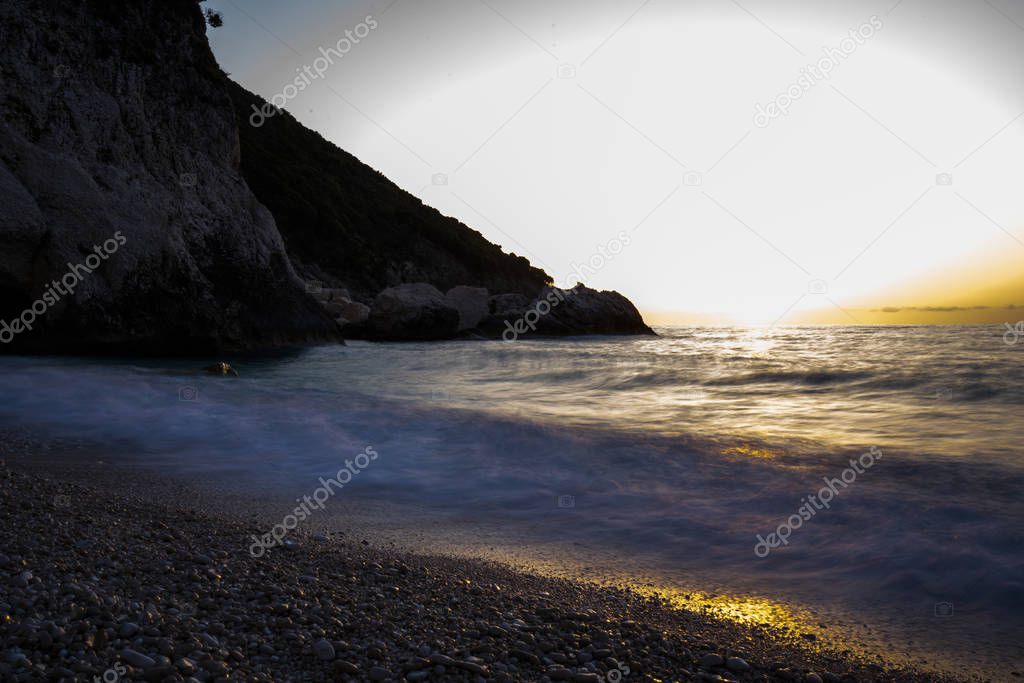 The Beach of Myrtos on Kefalonia Island
