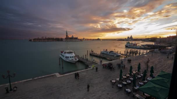 Sunrise Venice Italië timelapse in maart 2019 — Stockvideo