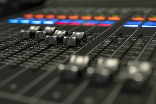 Audio Mixer with Faders moving from preset