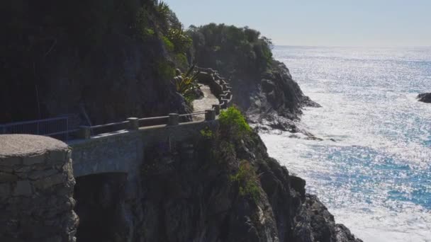 Widok letni Monterosso, Cinque Terre, Włochy — Wideo stockowe
