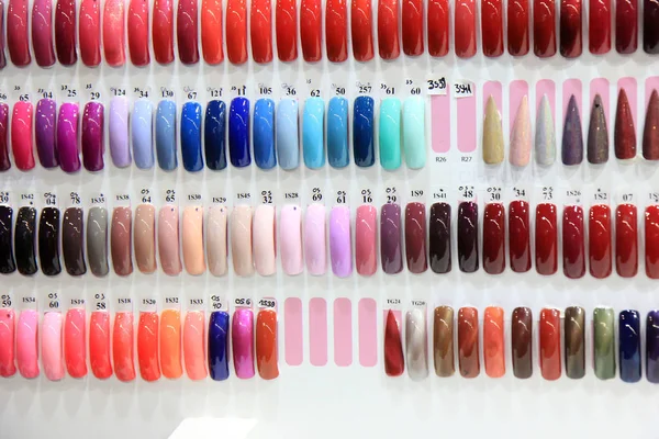 Vari Colori Gel Unghie Prodotti Cosmetici Vari Colori Una Lacca — Foto Stock
