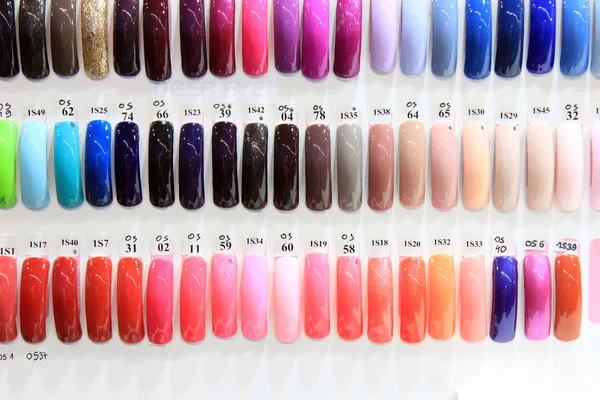 Various Nail Gel Colors Cosmetic Products Various Colors Nail Gel — Stock Photo, Image