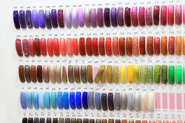 Várias Cores Gel Unha Produtos Cosméticos Várias Cores Gel Prego — Fotografia de Stock