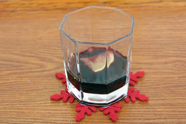 Glass Mulled Wine Seasons Spirit — Stock Photo, Image