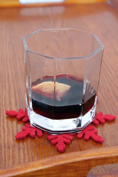 Glass Mulled Wine Seasons Spirit — Stock Photo, Image