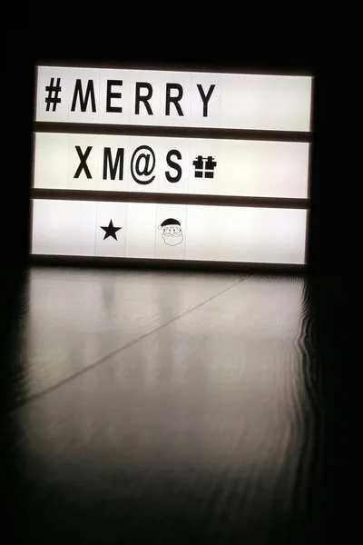 Christmas Greetings Note Light Board Christmas Greetings — Stock Photo, Image