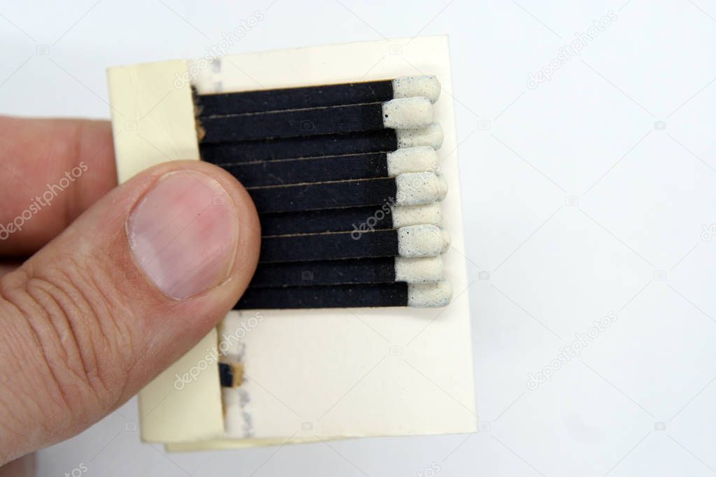 Small paper cardboard matches. Paper matches.