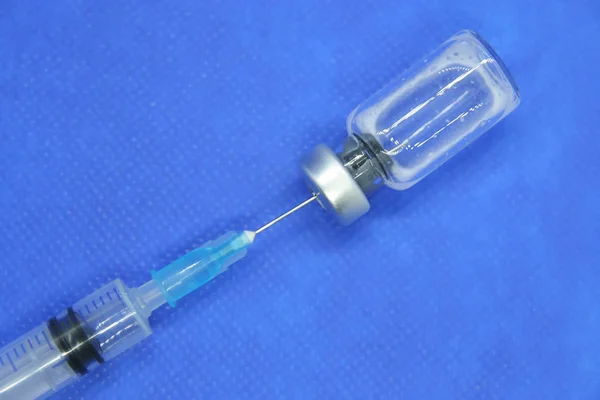 Seringue Médicale Ampoule Guérison Par Injection — Photo