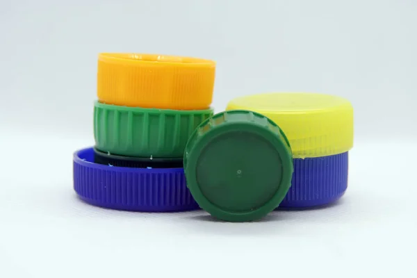 Plastikflaschenverschluss Verschiedene Farben Kronkorken — Stockfoto