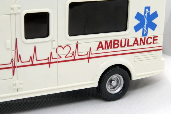 Ambulance car. Ambulance vehicle. Ambulance car toy.