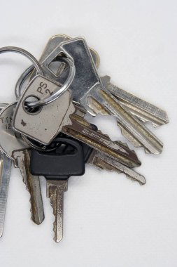 Eski kapı anahtarları. Eski metal anahtarlar. Kapı anahtarları. Vintage tuşları.
