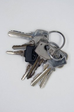 Eski kapı anahtarları. Eski metal anahtarlar. Kapı anahtarları. Vintage tuşları.