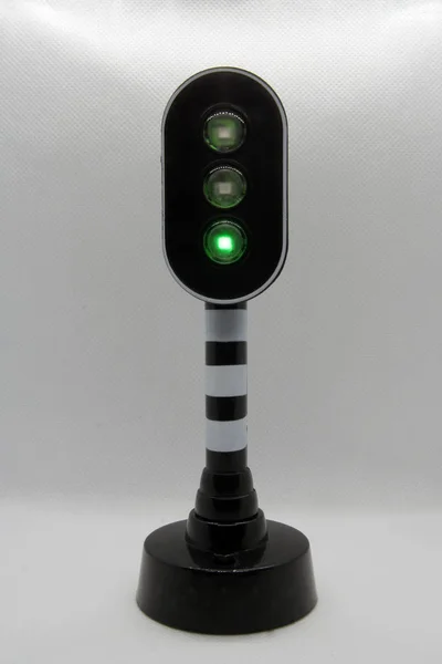 Kis Modell Közlekedési Lámpa Jelzőlámpa Játék — Stock Fotó