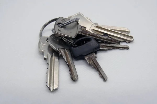 Eski Kapı Anahtarları Eski Metal Anahtarlar Kapı Anahtarları Vintage Tuşları — Stok fotoğraf