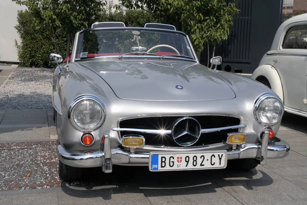 Serbia Belgrada Septiembre 2019 Automóvil Old Timer Exhibición Show Horas — Foto de Stock