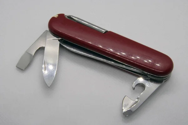 Cuchillo Compacto Pequeño Cuchillo Compacto Del Ejército Cuchillo Herramienta Práctico —  Fotos de Stock