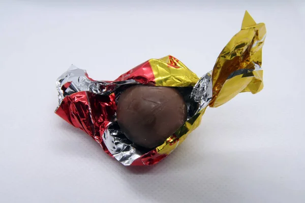 Čokoládové Cukroví Čokoládová Poušť Malá Čokoládová Koule — Stock fotografie