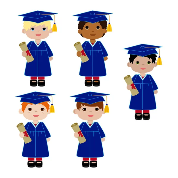 Boys Graduation — Stock Vector