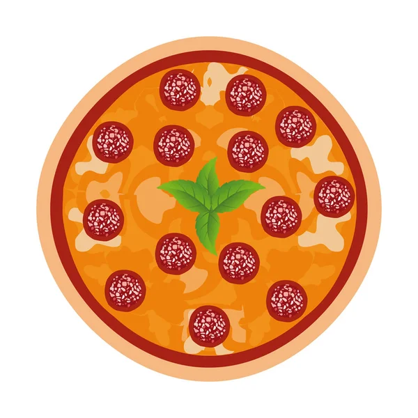 Pizza Pepperoni Ilustração Vetorial — Vetor de Stock