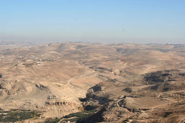 La Terra Santa vista dal monte Nebo in Giordania — Foto Stock