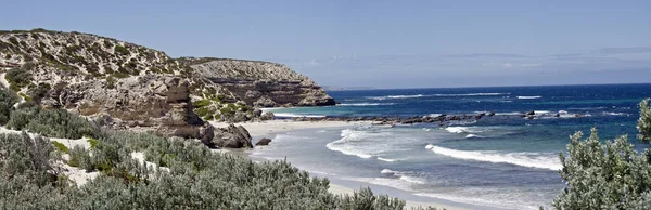 Onde Stanno Dolcemente Rotolando Sulla Riva Dell Isola Dei Canguri — Foto Stock