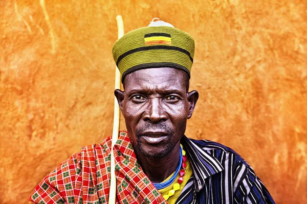 Karamojong Warrior Nel Nord Dell Uganda — Foto Stock