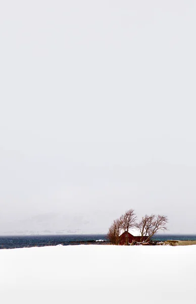 Norwey küçük kırmızı kulübe