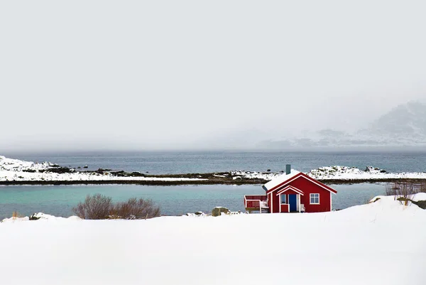 ノルウェーの孤独な小屋 — ストック写真