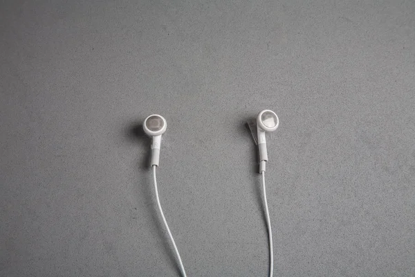 Headphone Lying Grey Background — Stock Photo, Image