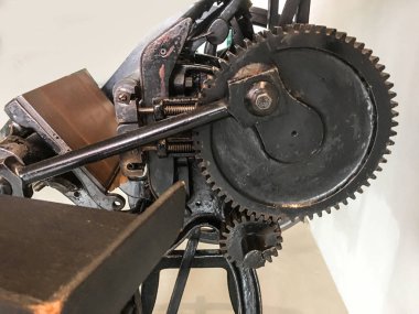 Vintage matbaa yakın çekim 