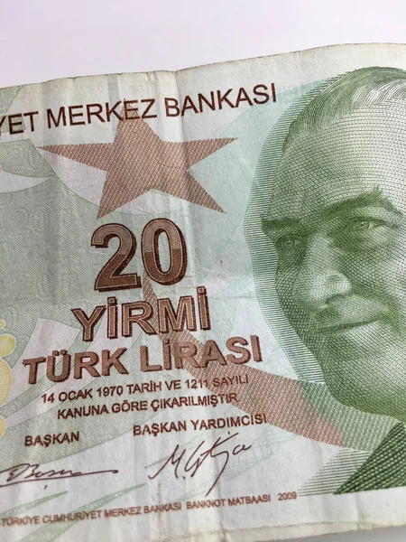 Türkische Lira Banknote Als Hintergrund — Stockfoto