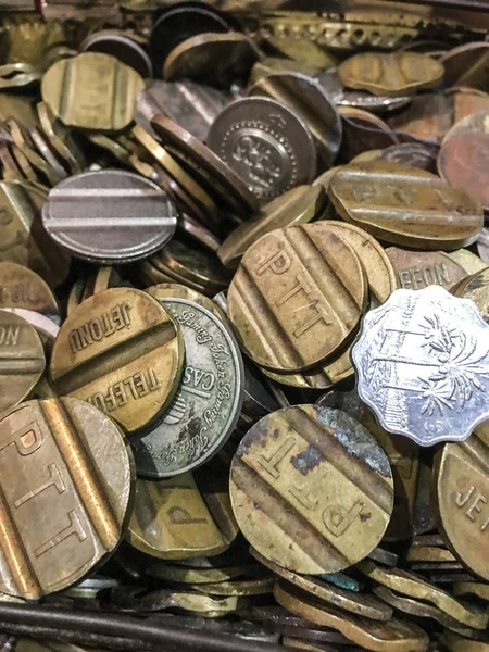 Monedas Viejas Dinero Como Fondo — Foto de Stock