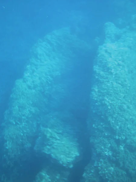 Scogliere Marine Unità Fondo Subacquee Isolate — Foto Stock