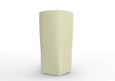 beyaz bir arka plan üzerinde izole 3d Kupası kutusu