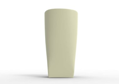 beyaz bir arka plan üzerinde izole 3d Kupası kutusu