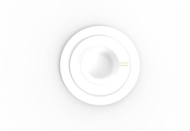 Beyaz arka planda izole edilmiş bir fincan çay.