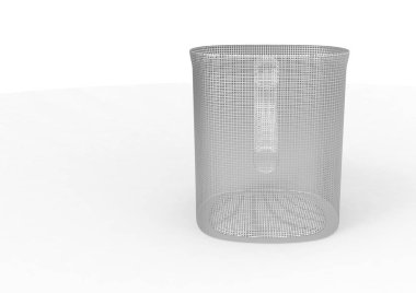 Beyaz arka planda izole edilmiş bir fincan çay.