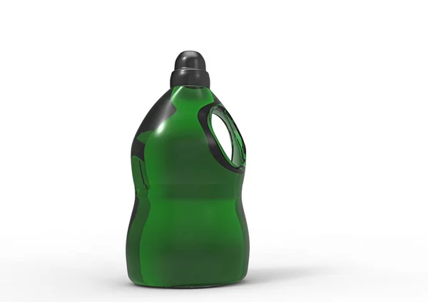 Envase Botellas Detergente Aislado Sobre Fondo Blanco —  Fotos de Stock
