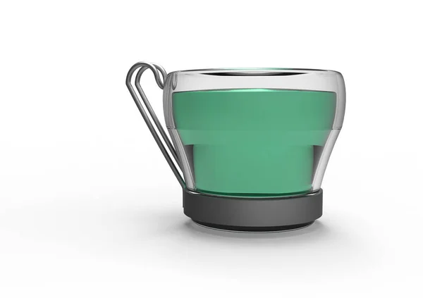 Tazza Isolato Sfondo Bianco — Foto Stock