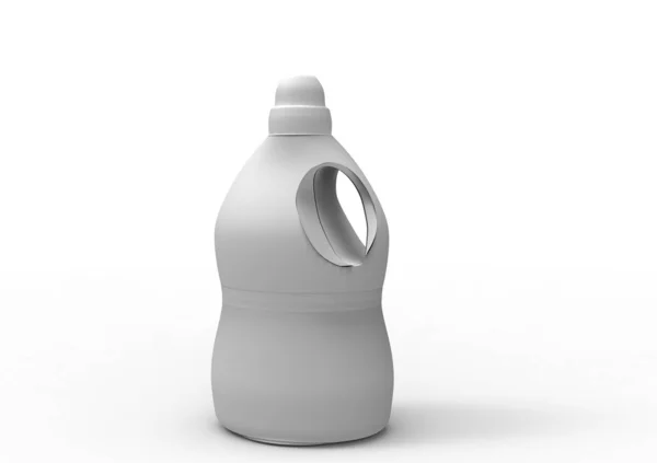 Embalagem Garrafa Detergente Isolada Fundo Branco — Fotografia de Stock