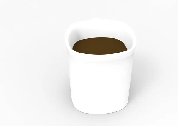 Xícara Chá Isolado Fundo Branco — Fotografia de Stock