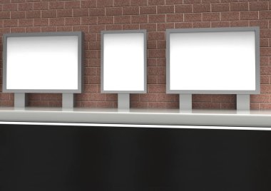 beyaz bir arka plan üzerinde izole 3d billboard