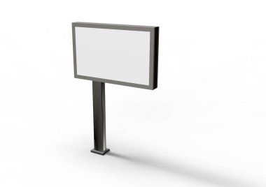 beyaz bir arka plan üzerinde izole 3d billboard