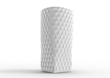 beyaz bir arka plan üzerinde izole 3d Kupası kutusu