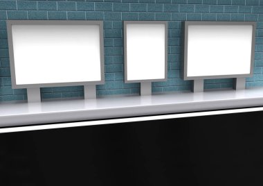 beyaz bir arka plan üzerinde izole 3d billboard