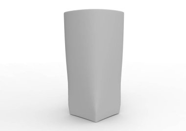 beyaz bir arka plan üzerinde izole 3d Kupası kutusu