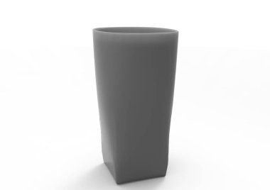 beyaz bir arka plan üzerinde izole 3d Kupası kutusu